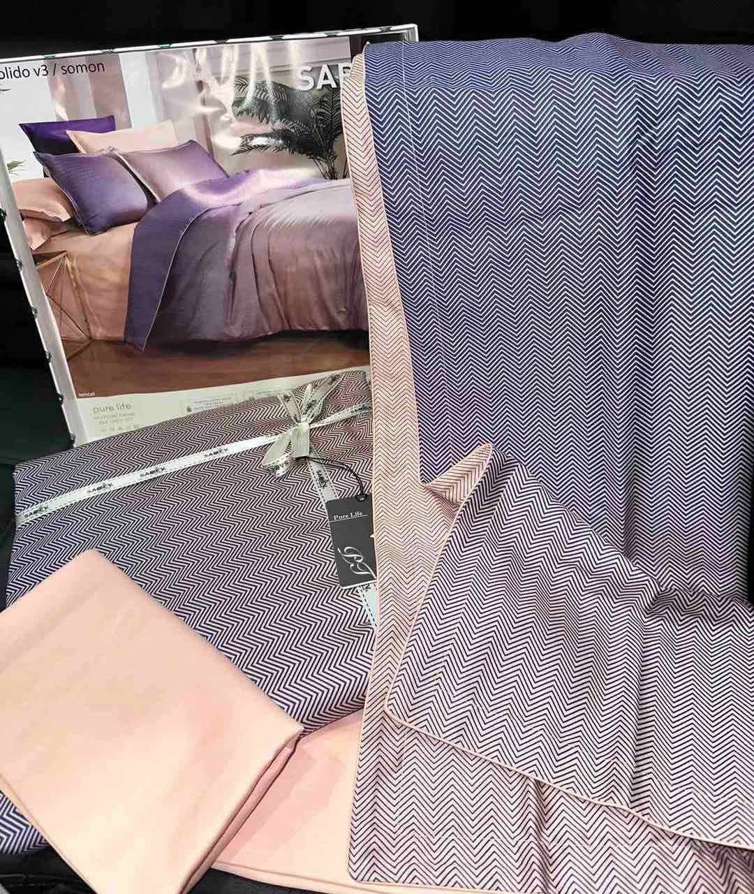 Постільна білизна SAREV Solido somon Tencel Євро 4