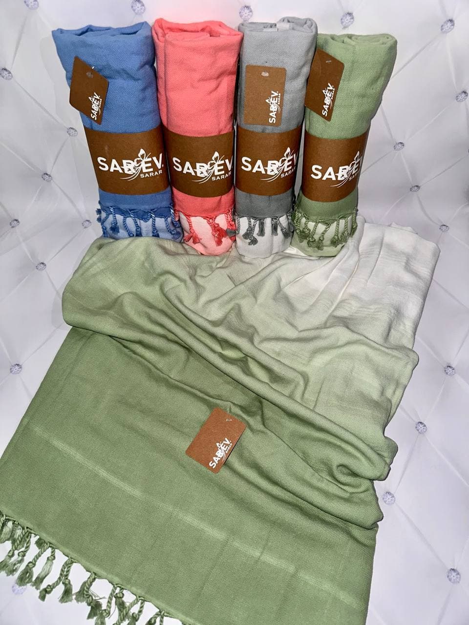 Пештемаль Sarev Premium Cotton 80×160 -Блакитний 4