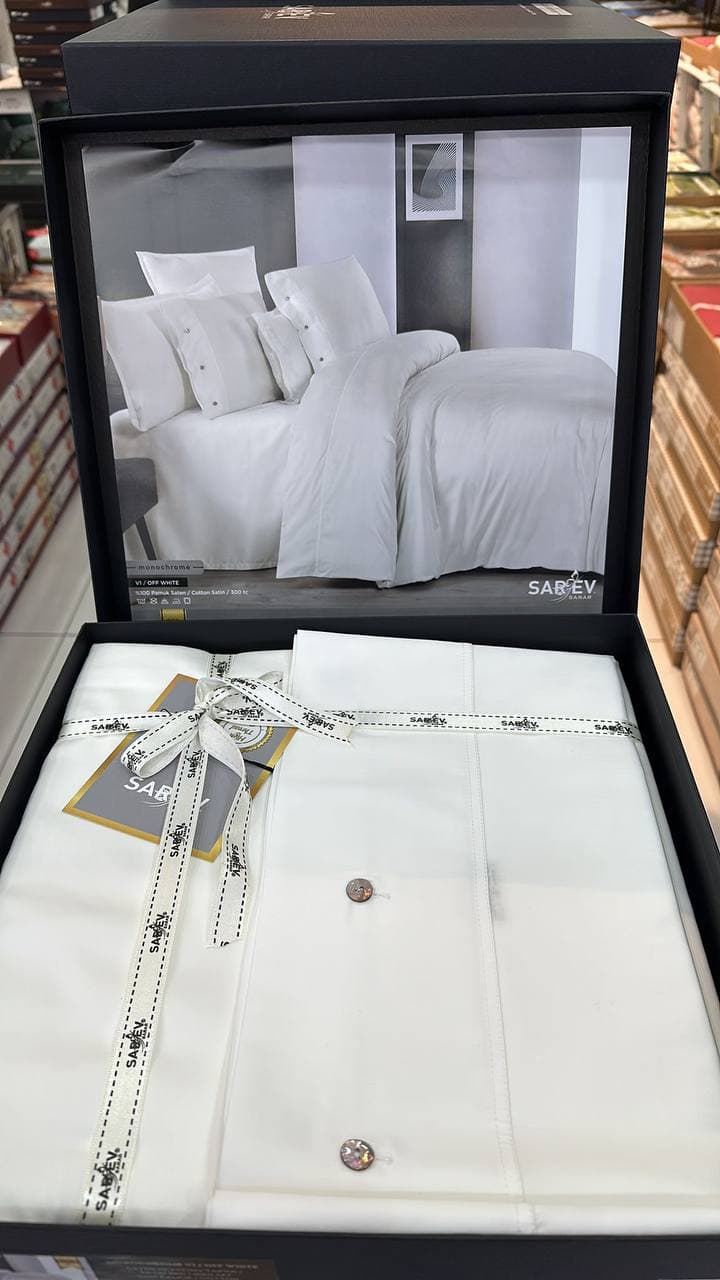 Постільна білизна SAREV MONOCHROME Оff White Евро 3