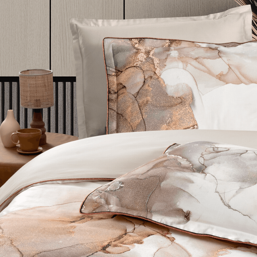 Постільна білизна SAREV DRİNA KREM Satin DELUXE 300TC Евро 3