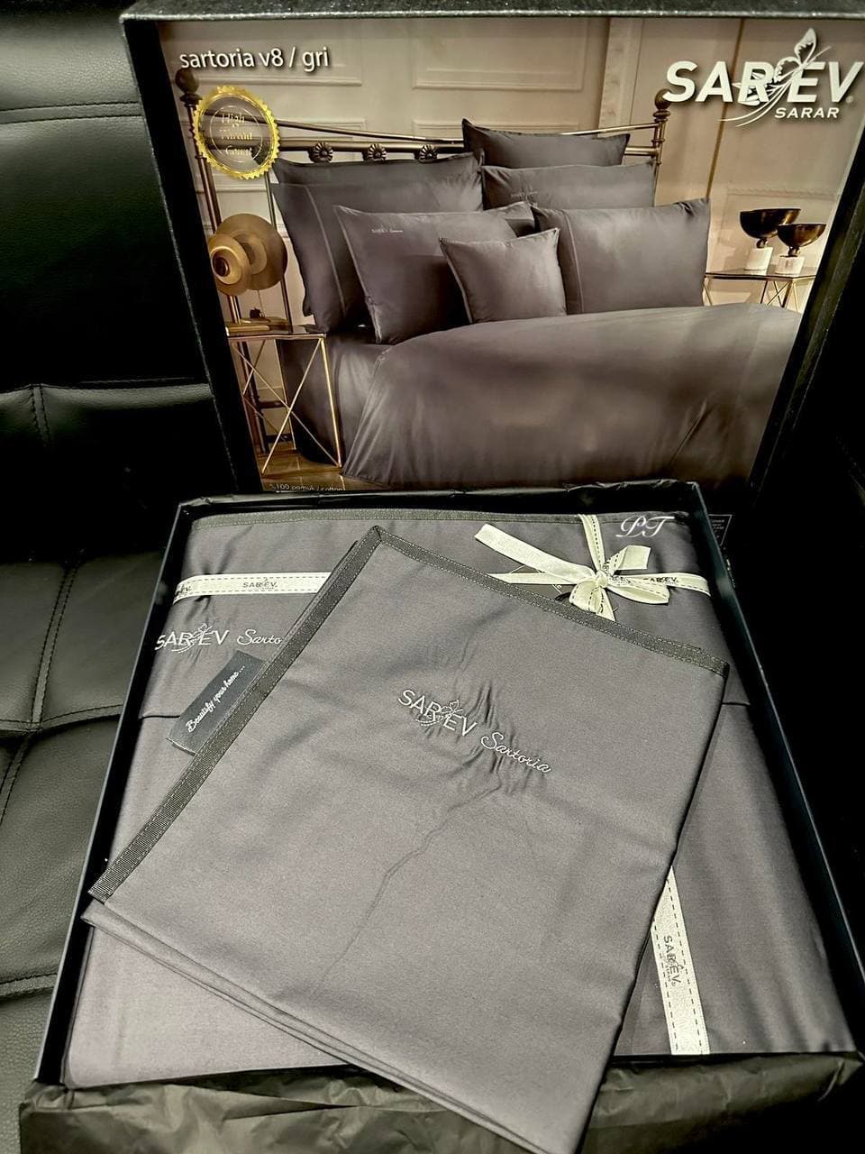 Постільна білизна SAREV Sartoria Gri Satin DELUXE 500TC Евро 4