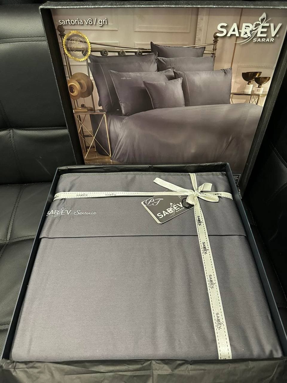 Постільна білизна SAREV Sartoria Gri Satin DELUXE 500TC Евро 3