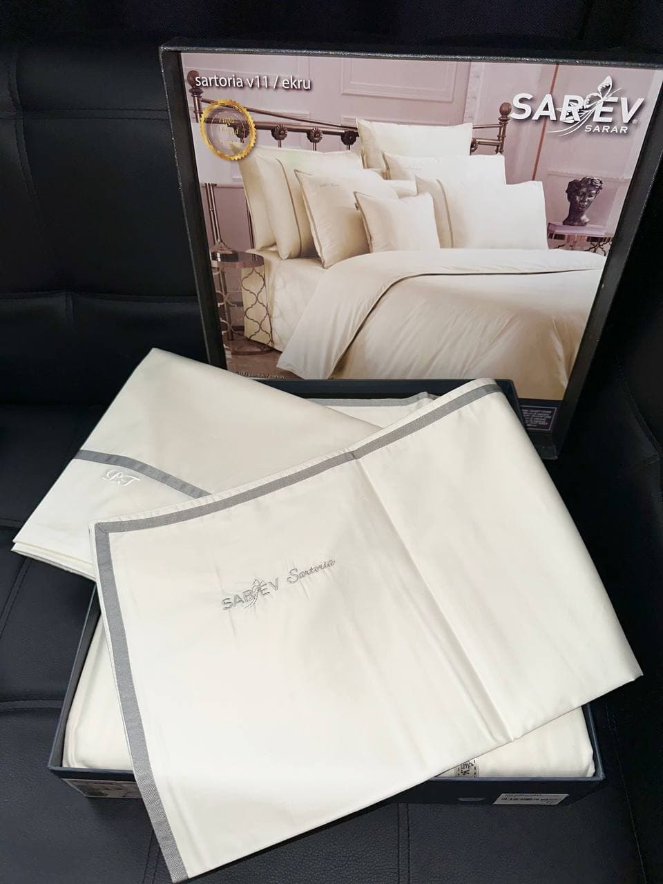 Постільна білизна SAREV Sartoria Еkru Satin DELUXE 500TC Евро 3