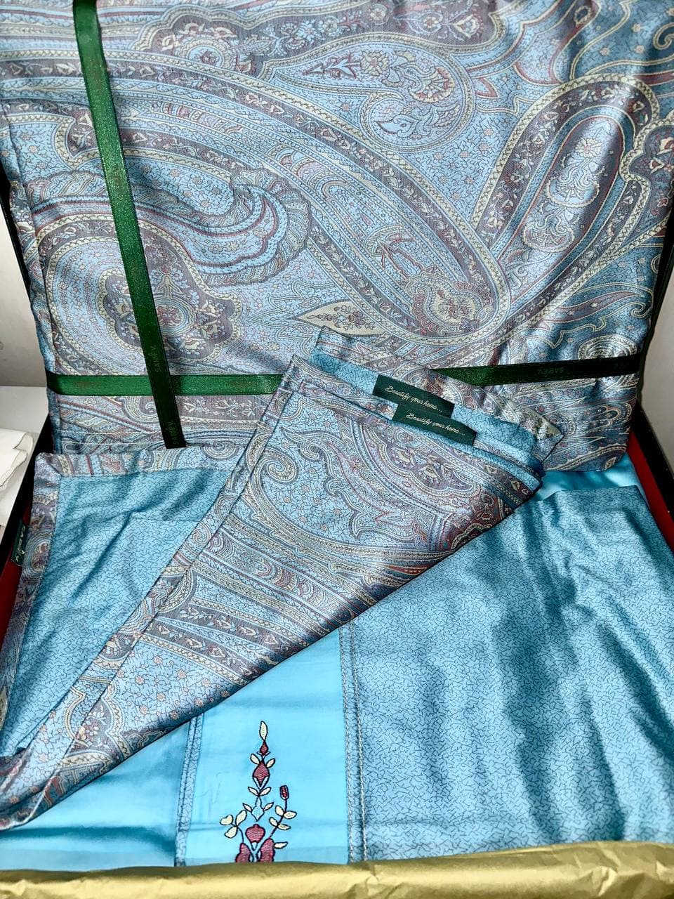 Постільна білизна SAREV ELITE Jacquard Satin 500TC Athena Mavi 4