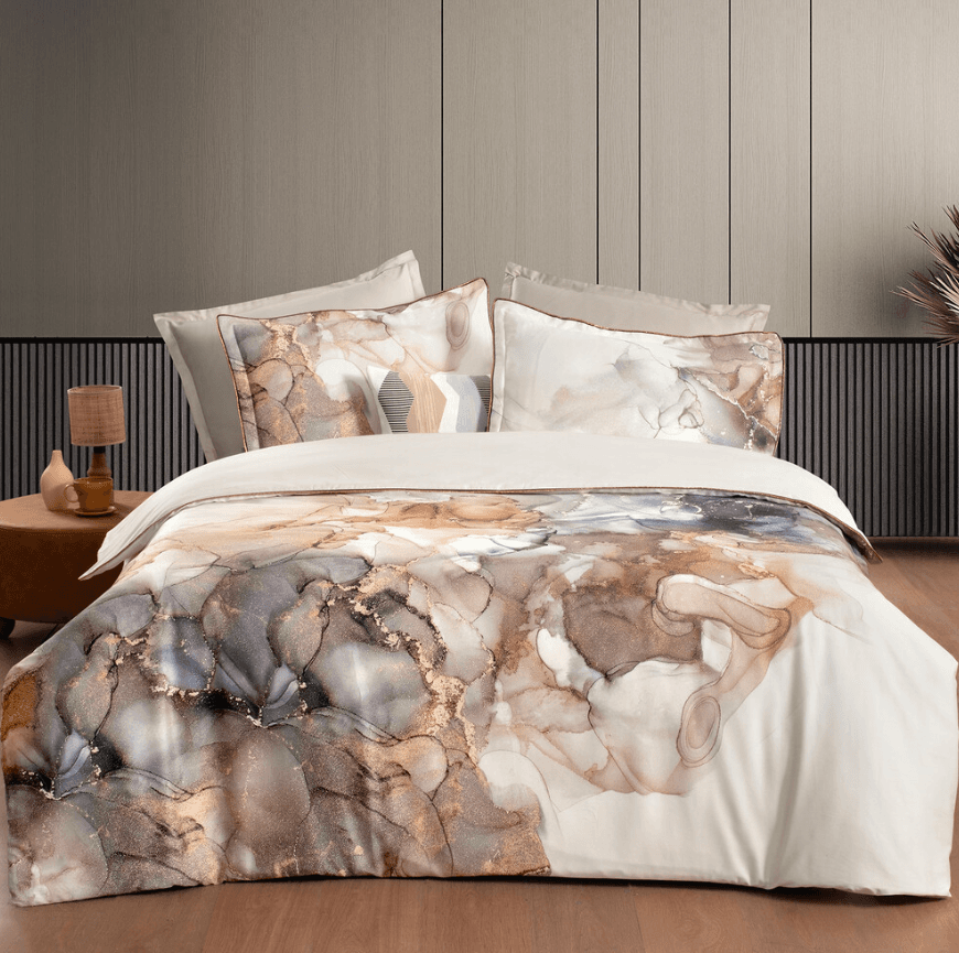 Постільна білизна SAREV DRİNA KREM Satin DELUXE 300TC Евро